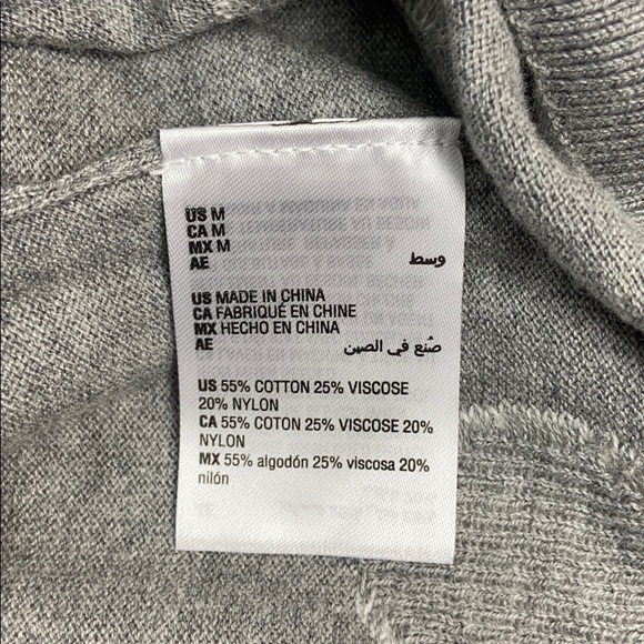 Maison Jules Gray Polka Dot Sweater Medium - Picture 6 of 6